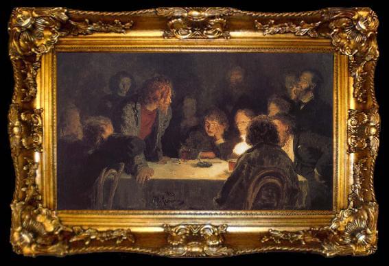 framed  Ilia Efimovich Repin Meeting, ta009-2